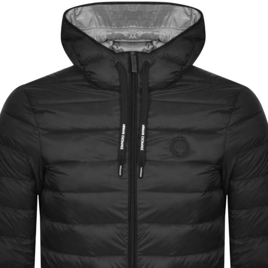 Alternative Image for ProductArmani Exchange Hooded Down Jacket Black2